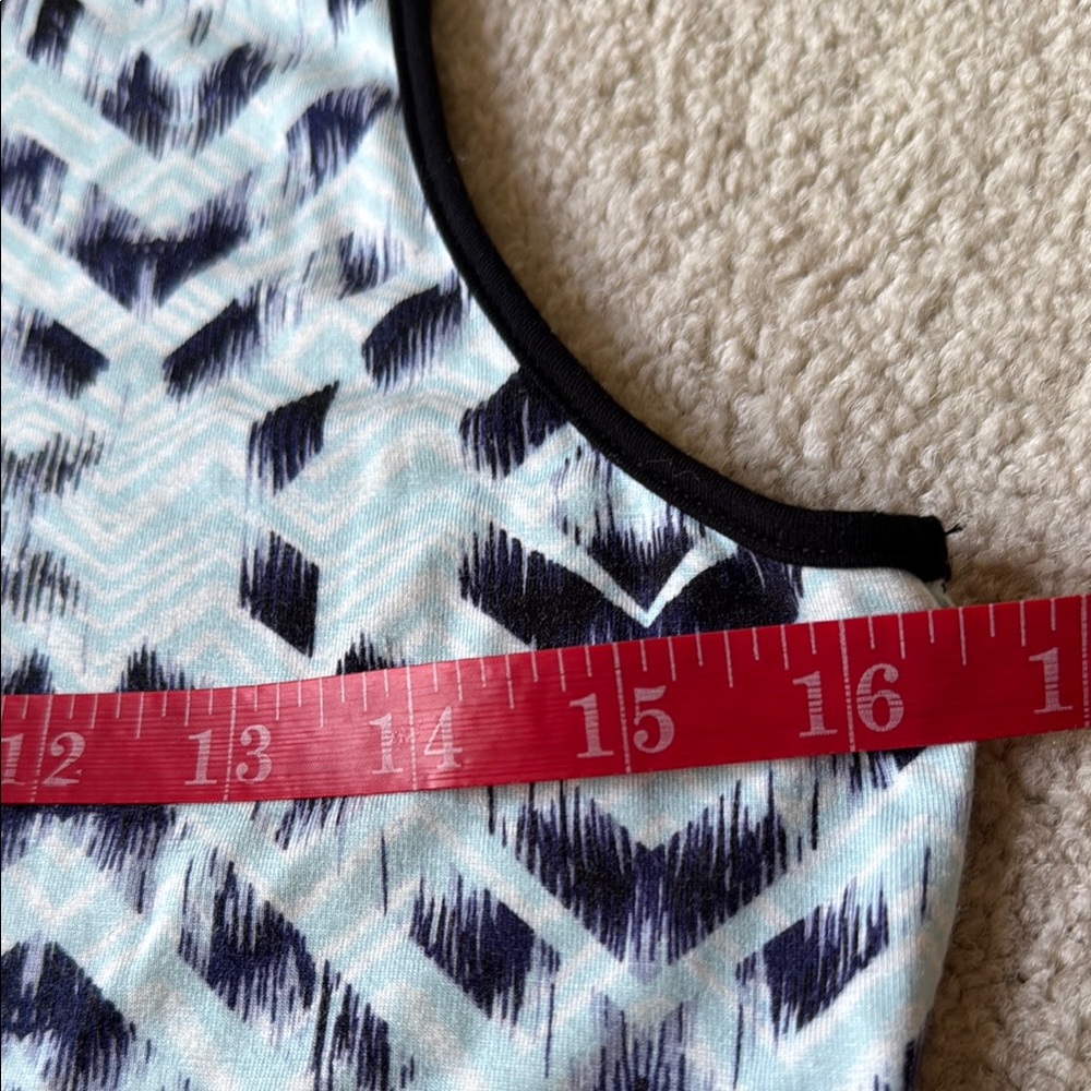 Threads 4 Thought Blue and Black Sleeveless Geometric Dress - Picture 4 of 8